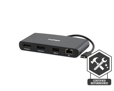 [Certified Refurbished] - Thunderbolt 3 mini Dock Dual DisplayPort (No Laptop Charging)